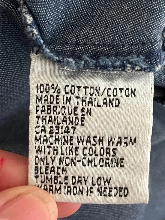 Talbots Denim Button Front Dress, Vintage, Size 10, 100% Cotton - Picture 4 of 5